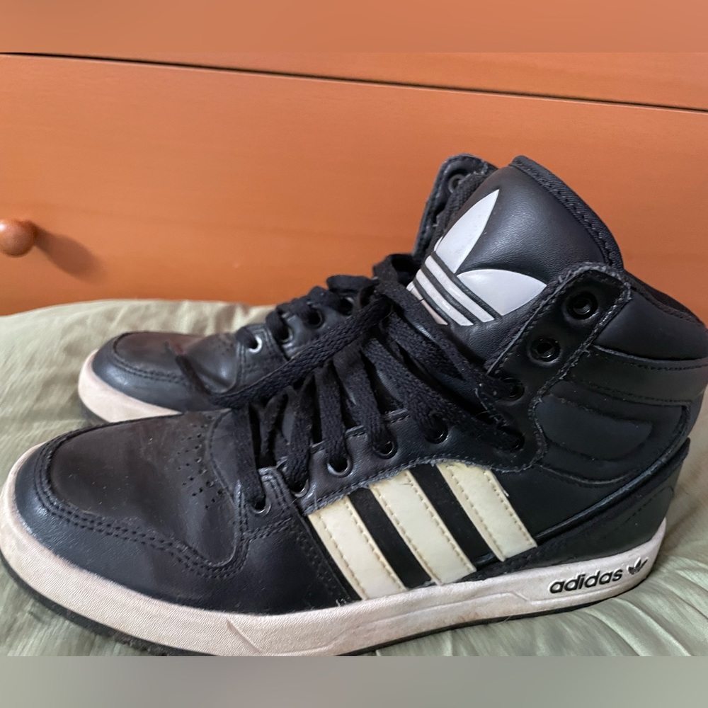 adidas Originals high top sneakers.